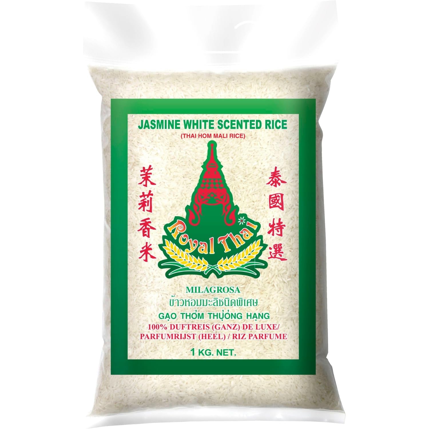 ROYAL THAI RICE - Langkorrelige rijst geurig met jasmijn - 10 x 1 KG - Multipack
