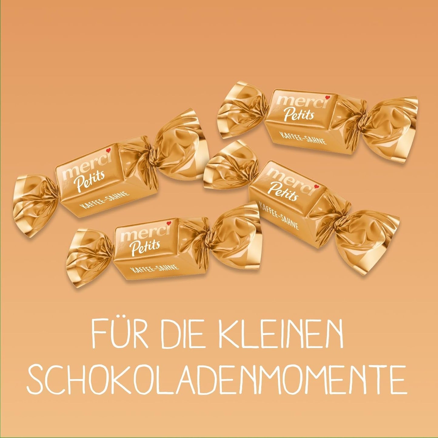 Merci Petits Koffieroom - 12 x 125g - Kleine pralines van witte chocolade op fijne chocolade met koffieroom - Individueel verpakte chocoladepralines