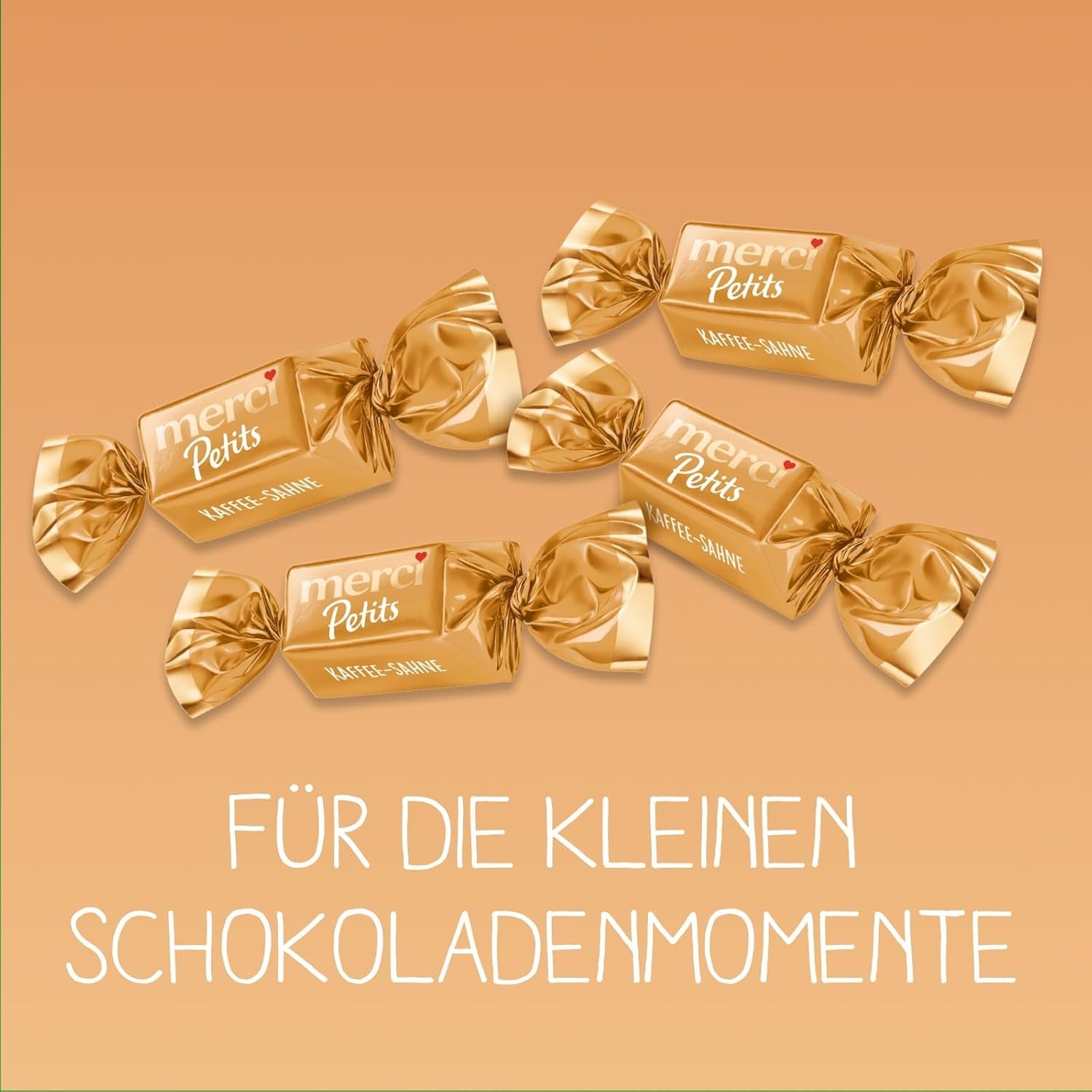 Merci Petits Koffieroom - 12 x 125g - Kleine pralines van witte chocolade op fijne chocolade met koffieroom - Individueel verpakte chocoladepralines