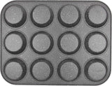 Pure Roq Muffinform Für 12 Muffins, Aluminium, Schwarz Vormen en bakplaten Naty Shop