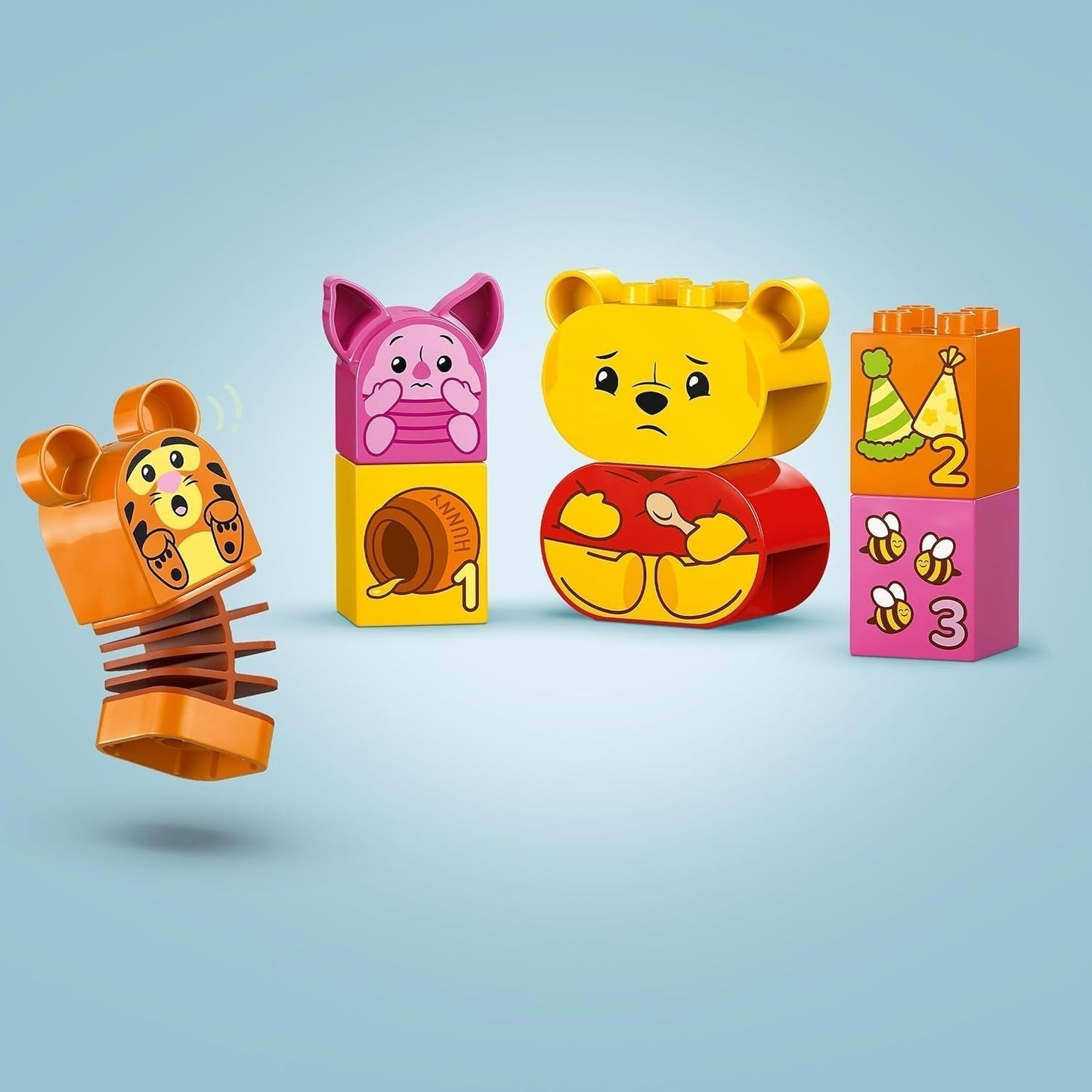 LEGO DUPLO - Disney Winnie de Poeh's verjaardagsfeestje - educatief speelgoed voor kleuters - set van 3 minifiguren waaronder Winnie de Poeh, Teigetje en Knorretje - cadeau-idee voor jongens en meisjes vanaf 1,5 jaar 10457 Beuche bouwsets in LEGO-Store