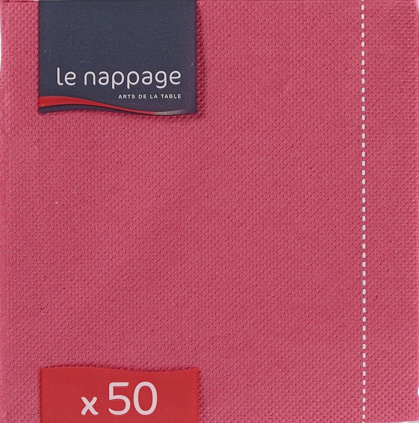 - Tex Touch papieren servetten - Roze kleur - Fsc®-gecertificeerde servetten - Recyclebaar en biologisch afbreekbaar - Pak van 50 roze servetten maat 24 X 24 Cm