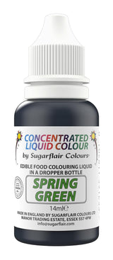 Sugarflair Eetbare Vloeibare Voedselkleurdruppels Lentegroen - Suikerpasta Botercrème Voedselkleuring - Airbrushable - 14ml