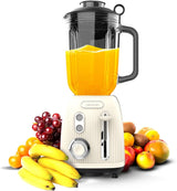 Cecotec Keukenmixer Retro Power Zwart Titanium Retrogroen. 1200W Maximale Leistung, 2 Geschwindigkeiten, 4-Klingen-Messer Mit Schwarzer Titanbeschichtung en 1.5L Krug, Vintage-Design in Grün Bucatarie Naty Shop Beige