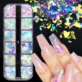 JMEOWIO Nail Glitter 12 Grids Zeemeermin Nail Art Decoratie Accessoires Nageldesign