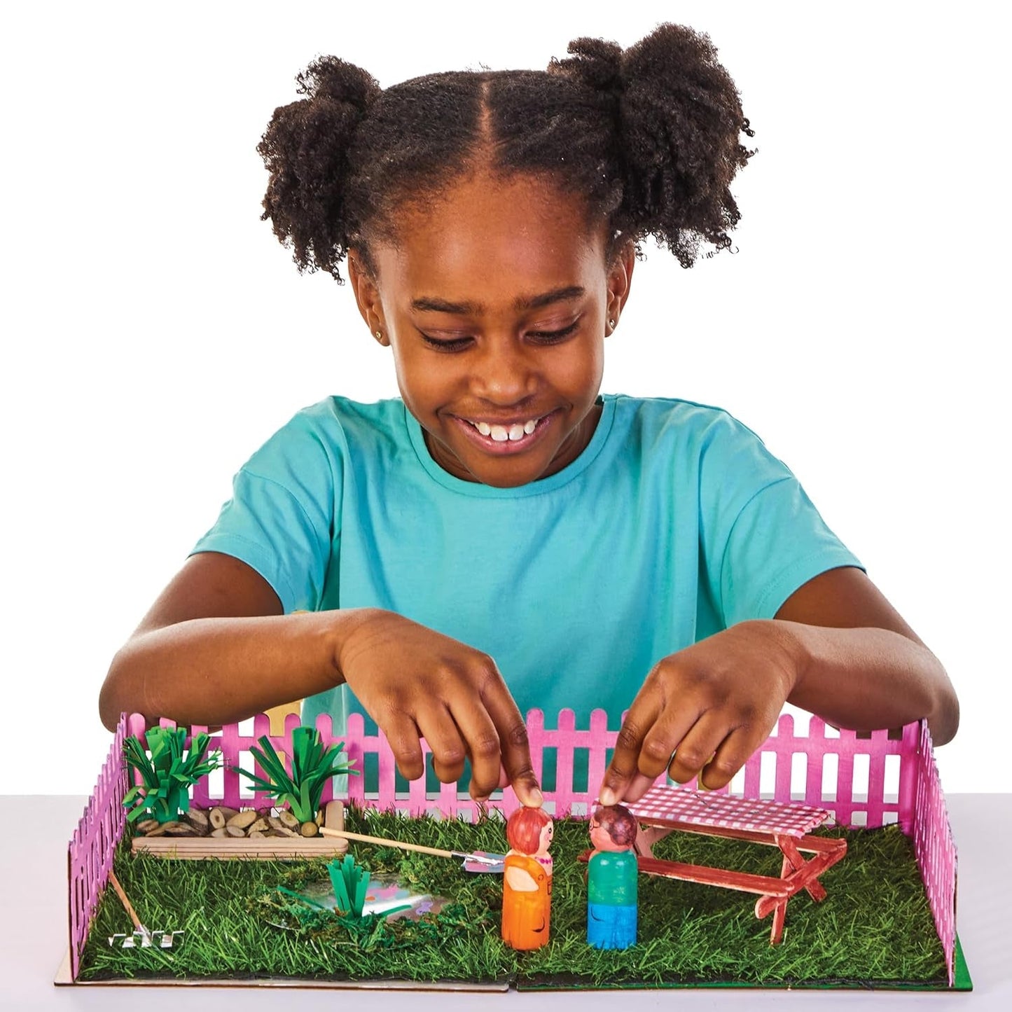 Baker Ross FN256 Mini Houten Tuinpoppenhuis - 1 Pack Kinderpoppenhuisset Knutselset