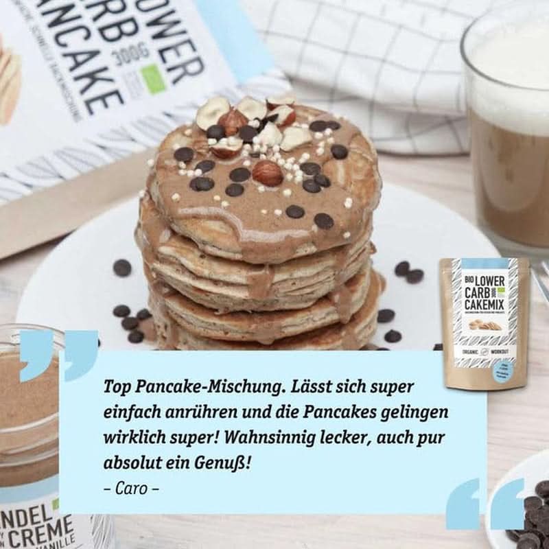 LOWER-CARB VANILLA CAKE BLEND - biologische, glutenvrije cake- of pannenkoekenmix, rijk aan eiwitten Naty Shop Kitchen