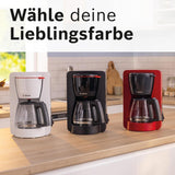 Bosch MyMoment TKA2M113 Filter-espressomachine, glazen karaf van 1,25 liter, 10-15 kopjes, warmhoudfunctie van 40 minuten, antidruppelsysteem, roterende filterhouder, afneembaar waterreservoir, 1200 watt, matzwart