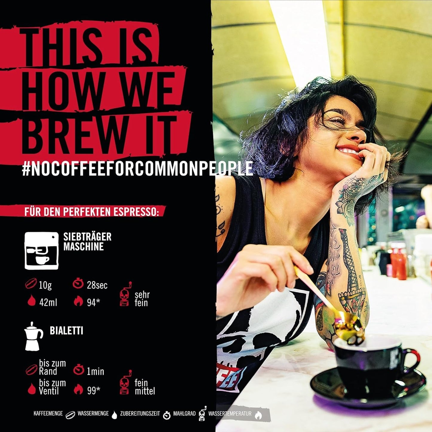 DEAD OR ALIVE Espresso No3 - Starke Espressobohnen 1kg - 100% Robusta - Kaffeebohnen für Kaffeevollautomat en Espressomaschine - Ganze Bohnen mit viel Koffein aus Italien - Koffiebonen