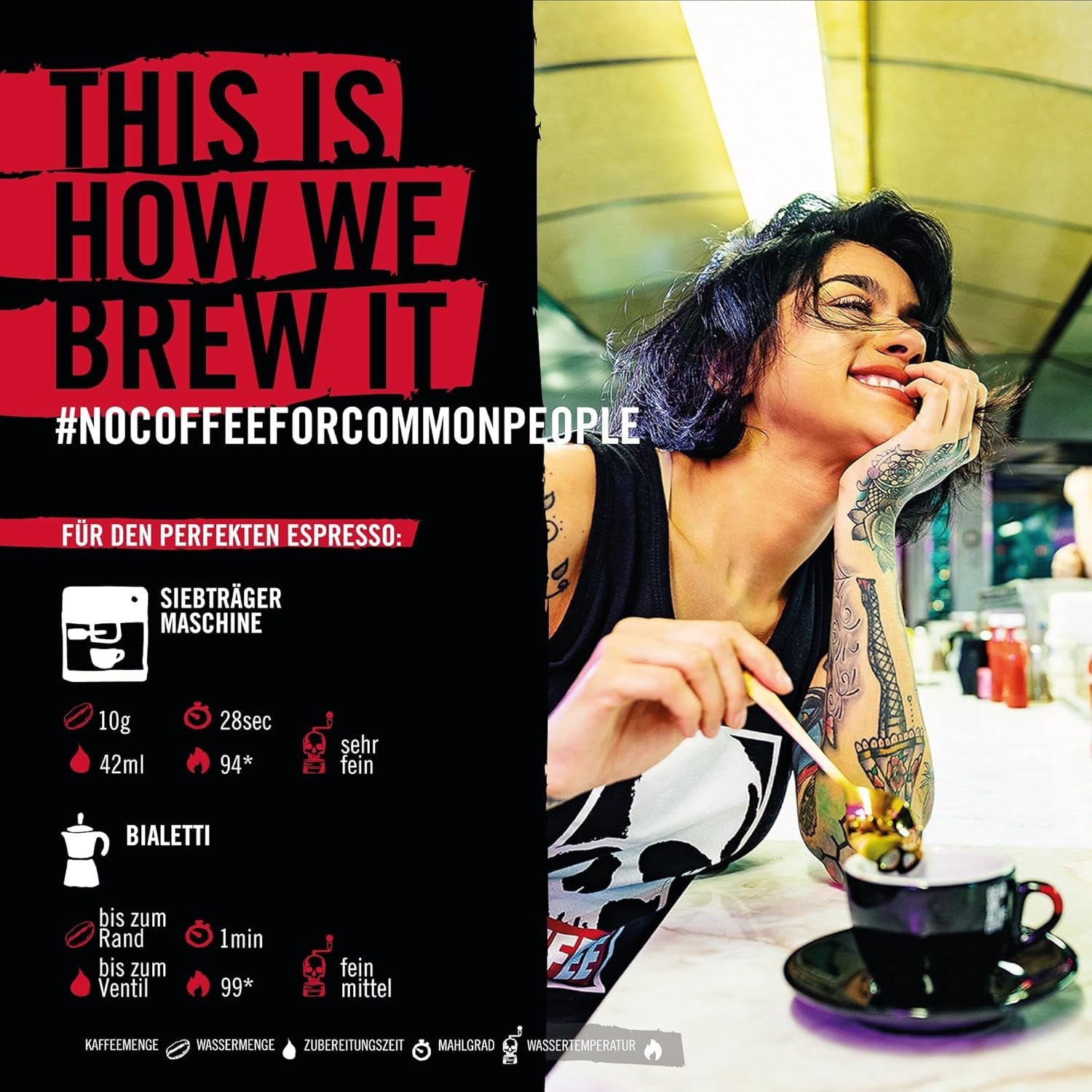 DEAD OR ALIVE Espresso No3 - Starke Espressobohnen 1kg - 100% Robusta - Kaffeebohnen für Kaffeevollautomat en Espressomaschine - Ganze Bohnen mit viel Koffein aus Italien - Koffiebonen