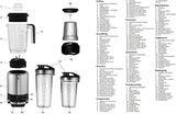 WMF Kult Pro Multifunctionele mixer Hoogwaardige mixer, 30.000 U/Min, Smoothie Maker, Standmixer, Ice-Crush-functie, 4 Mixbehälter Inkl. Togo-Verschluss Keuken Naty Shop