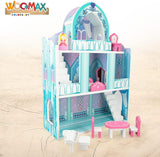 Colorbaby WOOMAX 49314 - Houten slot 37 X 15 X 53,5 Cm +3A Poppenhuizen Naty Shop