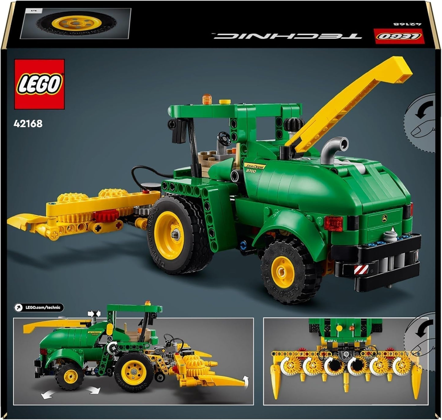 LEGO Technic John Deere 9700 Veldhakselaar Kinderspeelgoedtractor Boerderijset Voertuigmodel met realistische functies Cadeau voor jongens en meisjes vanaf 9 jaar 42168 Bouwsets