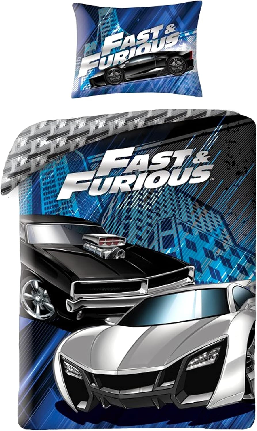Kinderbeddengoed, films en tekenfilms, omkeerbaar, katoenen beddengoed - kinderen Naty Shop Fast And Furious