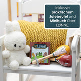 HEJ LØNNE set van 2 houten bellen - Kindermaracas - houten muziekinstrument ter bevordering van de motoriek, coördinatie en sociaal gedrag - houten bel voor kinderen - kinderspeelgoed Speelgoed Bebe Naty Shop