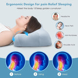 Royalisneeo Schoonheidskussen voor rug-, maag- en zijpijn Nek- en schouderpijn Kussen Antirimpel Anti-veroudering Memory Foam Kussen Blauw (standaard) Cervicale orthopedische kussens Naty Shop