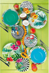 Excelsa Tropical Chic bordenset, 18 stuks, porselein, mehrfarbig