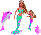Simba 105733336 - Steffi LOVE Zeemeerminvrienden Magische zeemeerminpop met zusje Evi, dolfijnfiguur en meer, speelgoed voor kinderen vanaf 3 jaar poppen Naty Shop