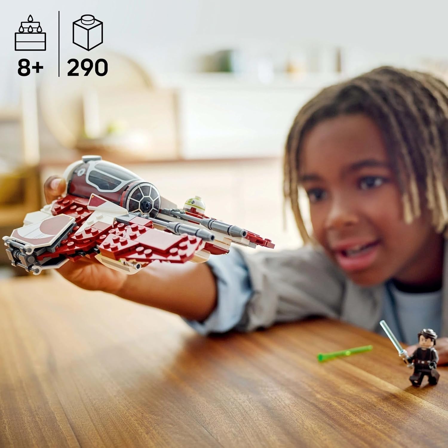 LEGO Star Wars 75401 Ahsoka's Jedi Interceptor, Starfighter voor Clone Wars-fans, Ahsoka Tano & Anakin Skywalker minifiguren met lichtzwaarden en R7-A7, voor jongens en meisjes vanaf 8 jaar Bouwsets Beuche in LEGO-Store
