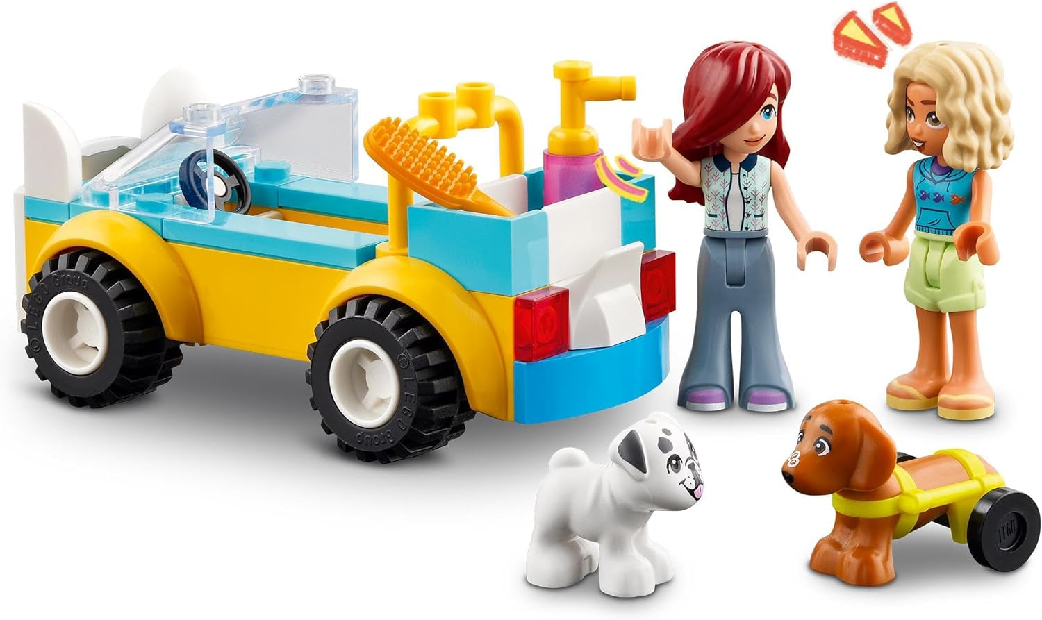 LEGO Friends Mobiele hondentrimsalon, fantasiespel dierenvoertuigspeelset, kinderspeelgoed met 2 figuren en 2 honden voor meisjes en jongens vanaf 4 jaar, hondentrimset 42635 Bouwsets Beuche in LEGO-Store
