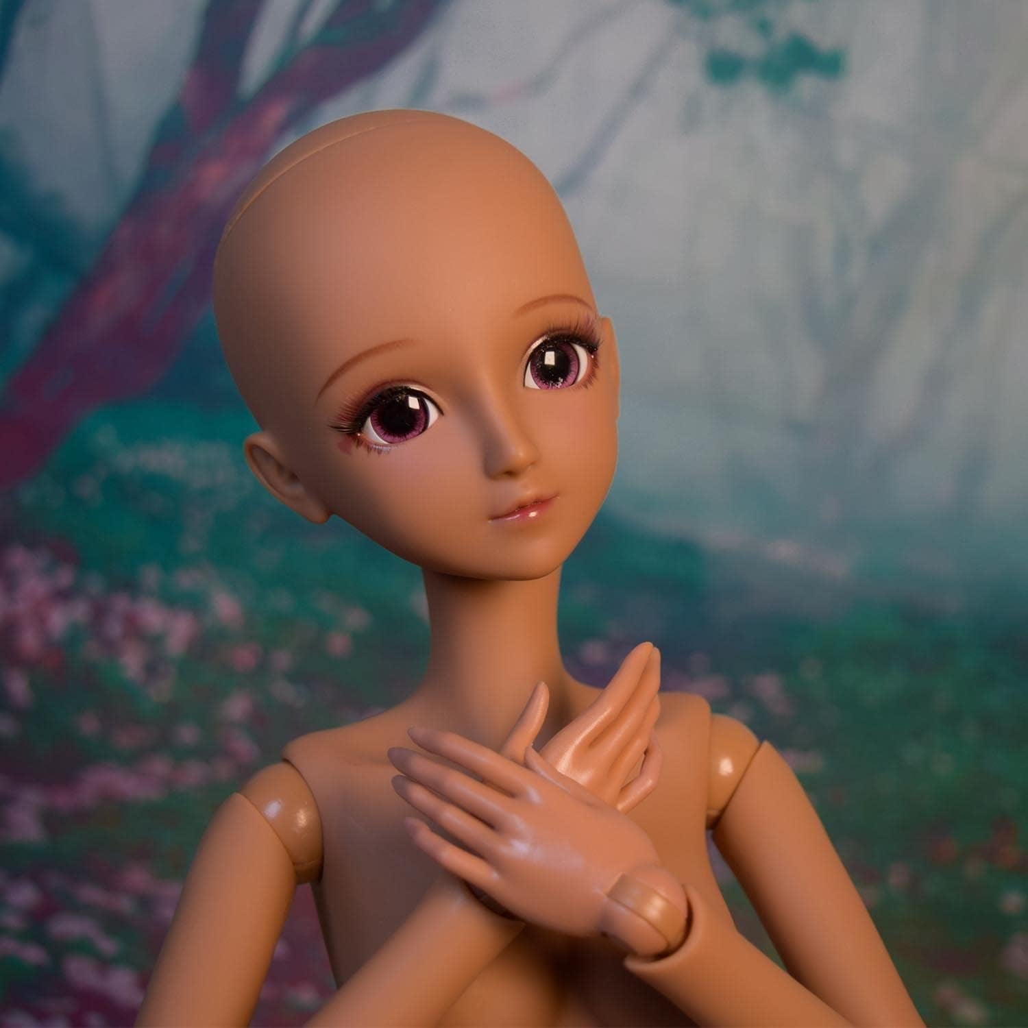 1/3 BJD Pop Zwart Bruine Huid Pop Lichaam 60cm 24 Inch Kogelgewricht SD Poppen Beweegbare Gewrichten PVC DIY (Alexia)