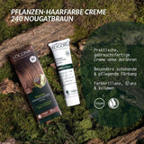 LOGONA Natural Cosmetics Plantaardige Haarkleurcrème 240 Nougat Bruin, Natuurlijke kleurstof voor bruin haar met henna, kleurcrème voor bruintinten, kleuring voor donker haar, 150ml Haarverf Naty Shop