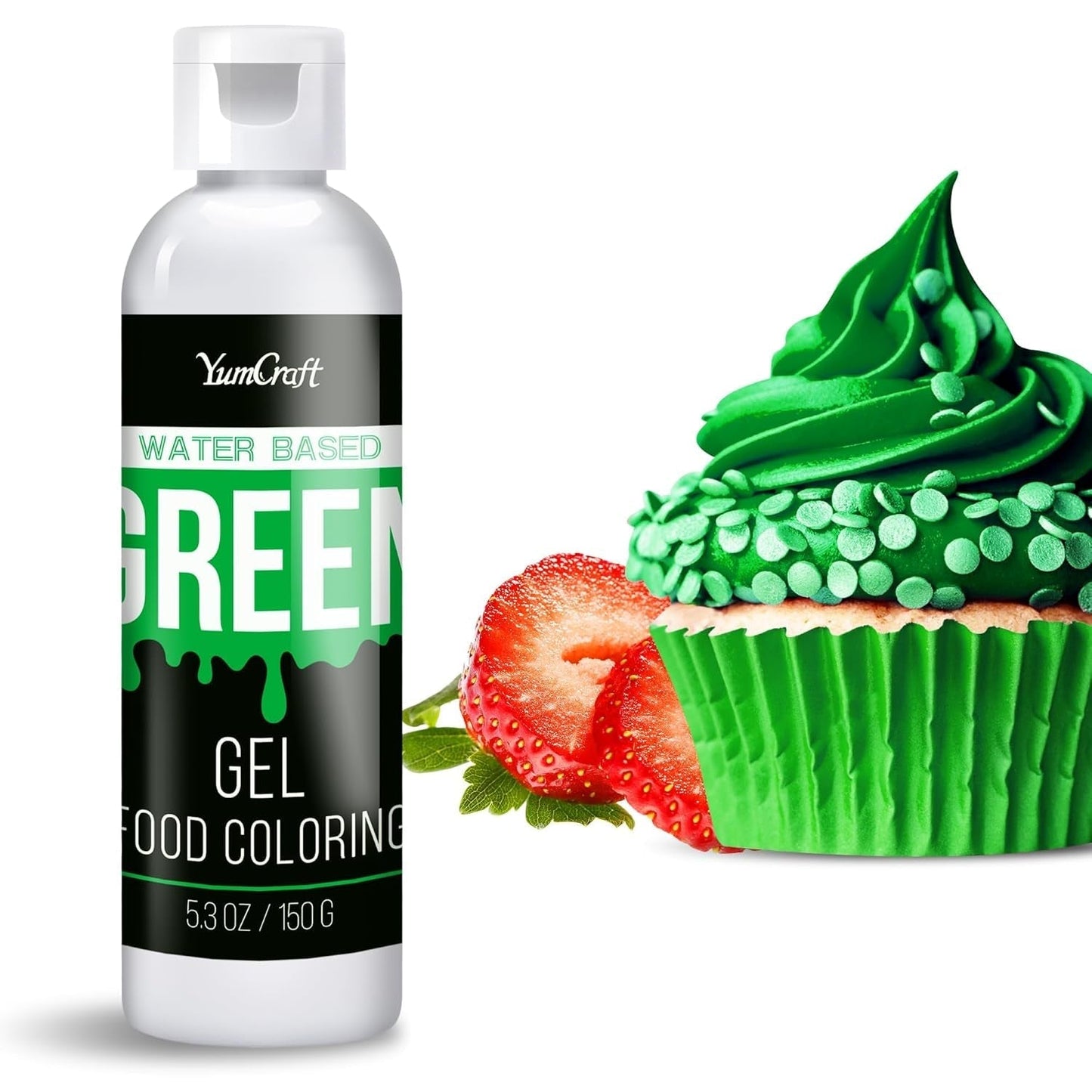 Gelvoedselkleur - Hooggeconcentreerde gelvoedselkleur voor taarten, bakken, paaseieren, drankjes - Suikervrije voedselkleur voor fondant, glazuur, slijm, taartdecoratie (rood fluweel, 150 g)