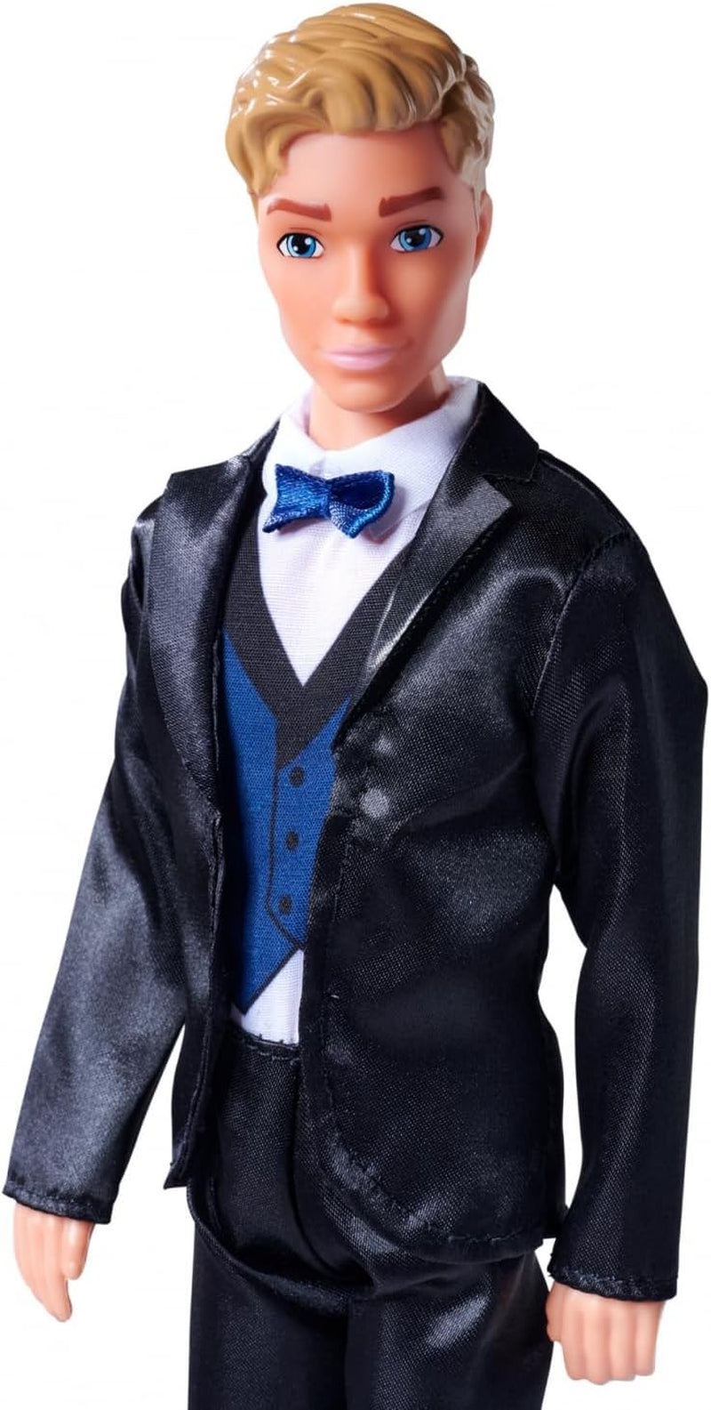 Simba 105733629 - Steffi Love Kevin Charmante speelpop draagt een stijlvol pak met vlinderdas en vest, 30 cm, vanaf 3 jaar, blauwe Naty Shop-poppen