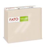 Fato - Natuurlijke 4-voudige wegwerp papieren servetten, milieuvriendelijk, 40 stuks, maat 38X38, 2-laags, 100% gerecycled papier