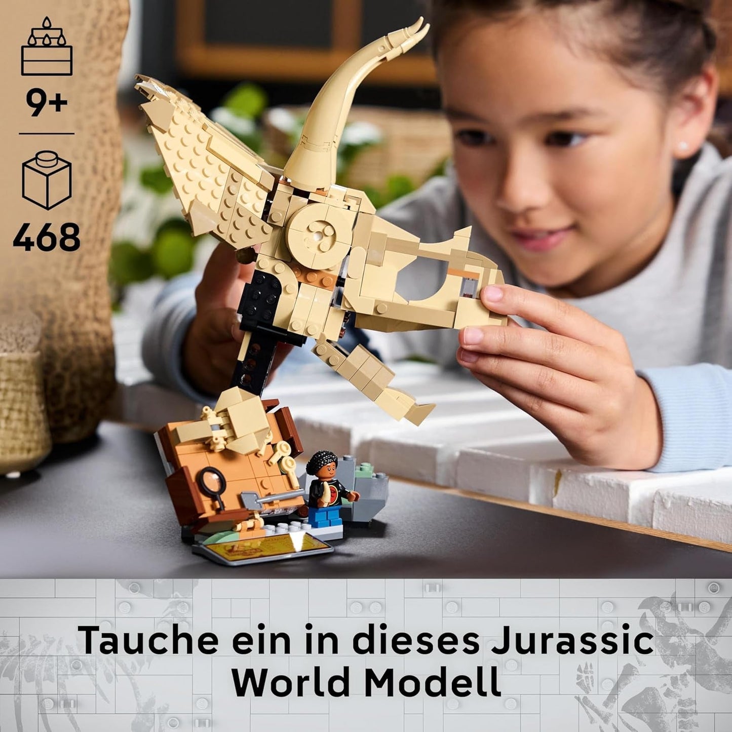 LEGO Jurassic World Dinosaurusfossielen: Triceratops schedelmodel, dinosaurusspeelgoed voor jongens en meisjes vanaf 9 jaar, cadeau voor kinderen en fans Jurassic World 76969 Bouwsets Besuche den LEGO-Store