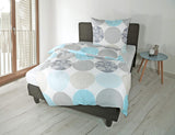 Bierbaum beddengoed, maco-satijn, Designed in Germany, model 6383 turquoise 02, 155X220 Cm + 80X80 Cm, comfortmaat Bedden en dekens Besuche den Bierbaum-Store