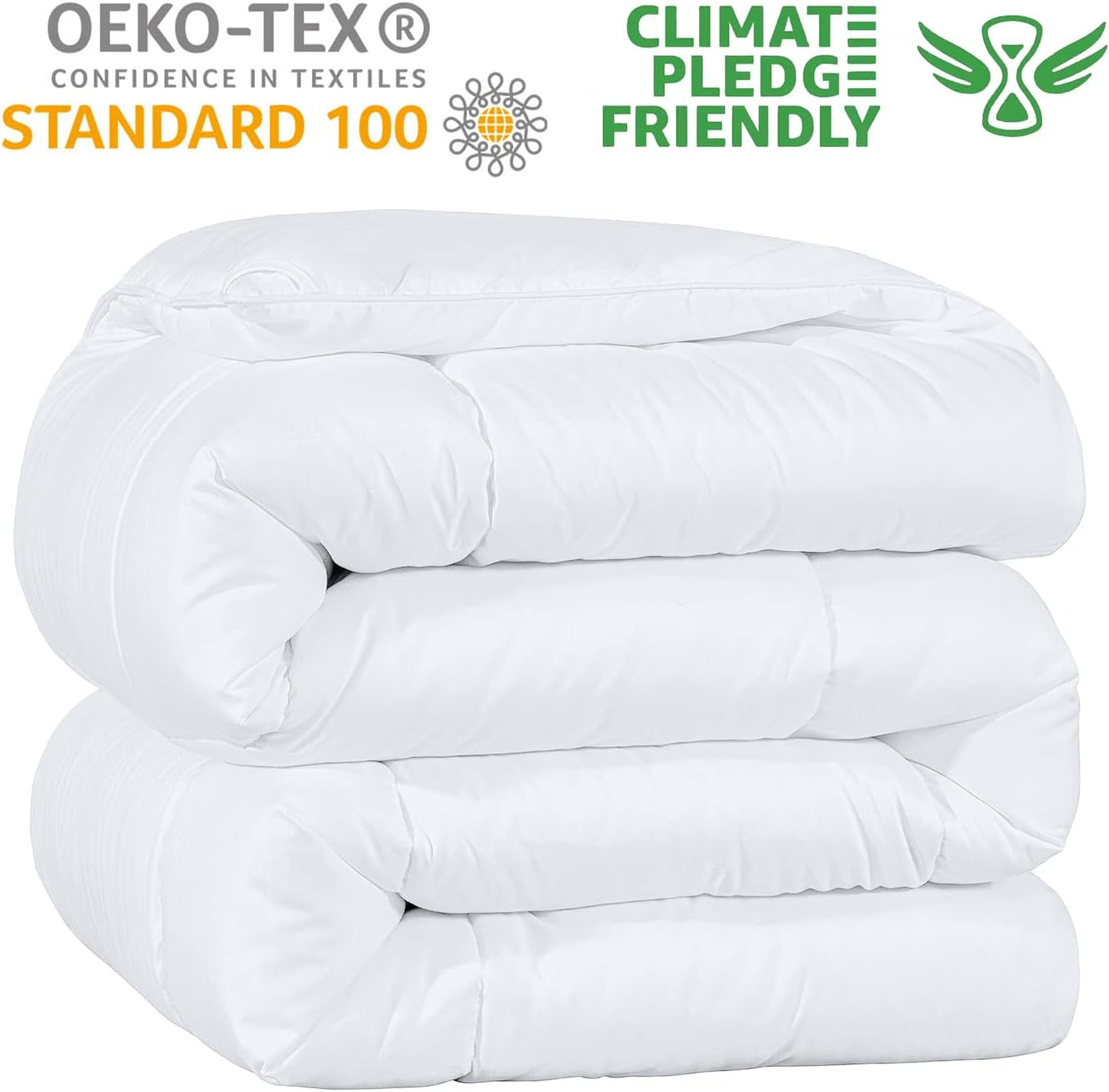 Kingsley Trend alternatief wit donzen dekbed voor alle seizoenen, het hele seizoen, kingsize dekbed (2,6 x 2,3 m), zacht, machinewasbaar dekbedden en quilts Naty Shop