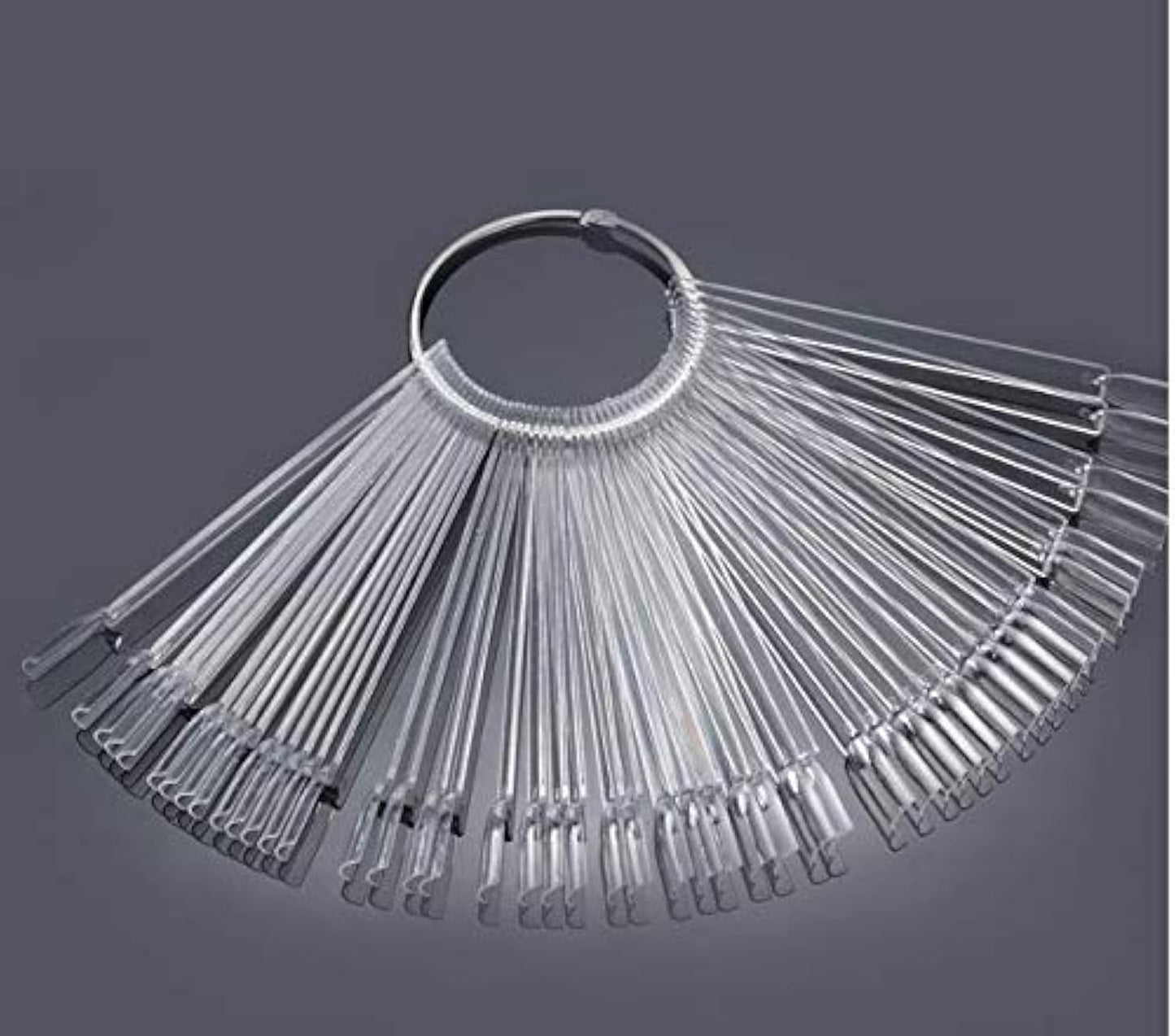 50st Nail Art Tip Ringen, Kleur Heldere Platen, Nagellak Display Ring Sticks, Nagelsalon Praktijk, Nagel Tip Display voor DIY Nail Art Display en Oefening