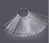 50st Nail Art Tip Ringen, Kleur Heldere Platen, Nagellak Display Ring Sticks, Nagelsalon Praktijk, Nagel Tip Display voor DIY Nail Art Display en Oefening