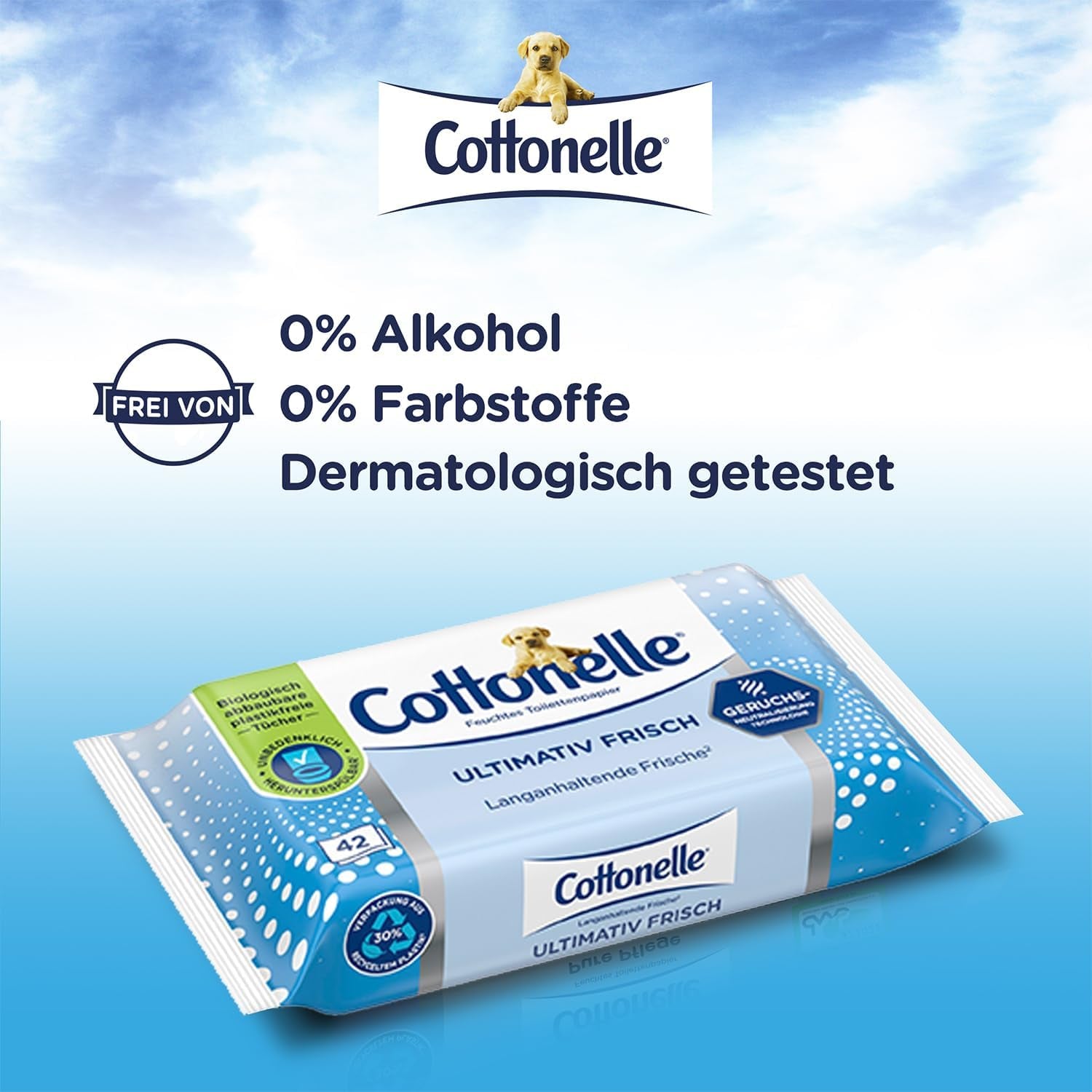 Vochtige doekjes, Ultimate Fresh, 12 x 42 doekjes, Deodycylx-technologie, huidvriendelijk, alcohol- en kleurstofvrij, gevoelig, biologisch afbreekbaar