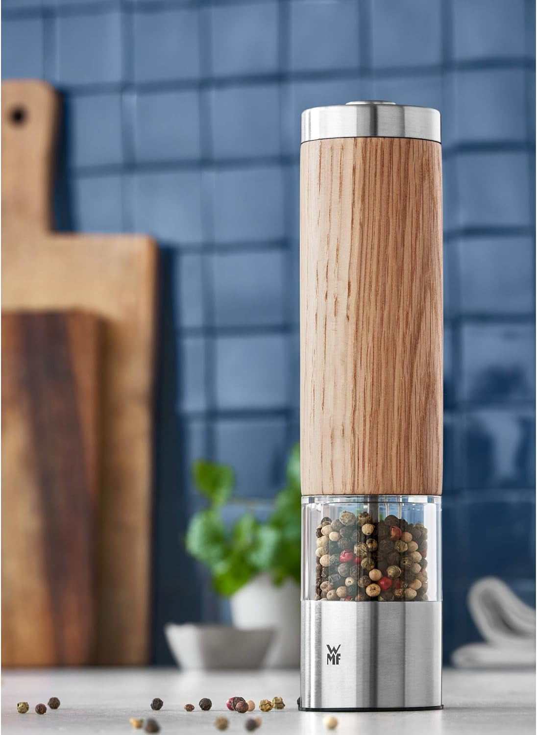 WMF Ceramill Oakwood Cromargan set, elektrische molen en Gourmet For The Kitchen kommenset 4-delig Grinders en Slicers Naty Shop
