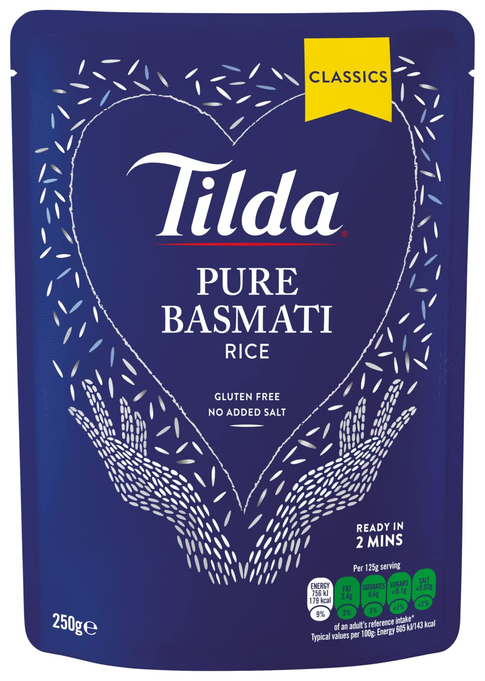 Tilda gestoomde Basmatirijst, pakje van 6 (6x250g)