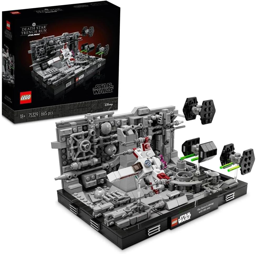 LEGO 75329 Star Wars Death Star Trench Run Dioramaset Luke Skywalker's X-Wing Model voor volwassenen A New Hope Fan Merchandise Kamerdecoratie Cadeau Bouwsets Bekijk de LEGO-Store Single