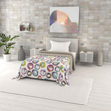 Zomerdekbed met fantasieprint, polyestervulling, Bloemblaadjes, 260X270Cm Dekbedden en dekbedden Naty Shop Cerchi Astratti 170X270Cm