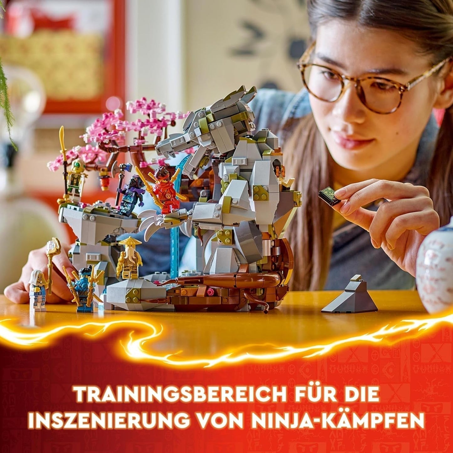 LEGO NINJAGO Dragon Stone Tempel Drakenspeelgoed met 6 Ninja-figuren, grote set om te bouwen, spelen en tentoon te stellen, verjaardagscadeau voor jongens en meisjes 13+ 71819 Bouwsets Besuche in LEGO-Store