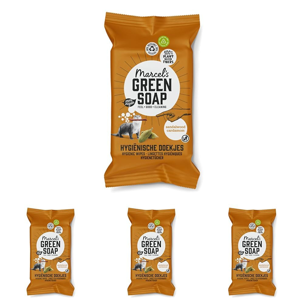 Marcel's Green Soap Handdoekjes 60 Pack - Vanille & Kersenbloesem - Plantaardig - Biologisch