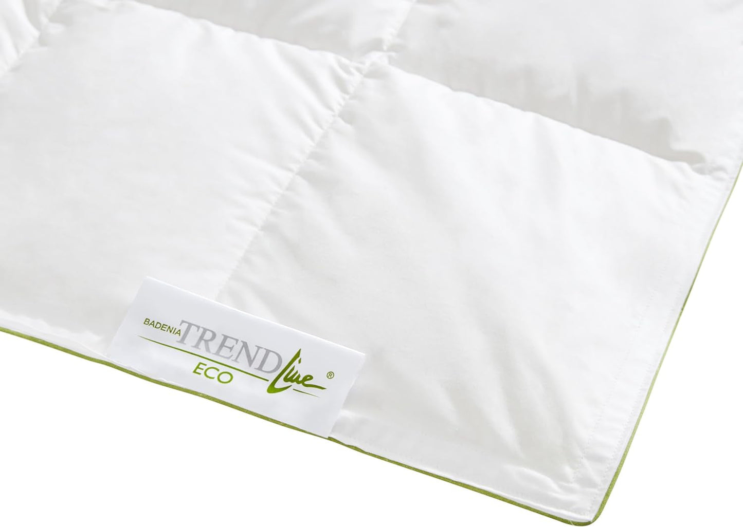 Badenia Trendline Eco warm dekbed met 90% dons en 10% veren klasse I, 135 X 200 cm, wit, Oeko-Tex gecertificeerd, geproduceerd volgens de Duitse kwaliteitsnorm Quilts en quilts Naty Shop