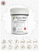 Kleurstof Sugarflair Max Concentrated White Extra, sterk geconcentreerde kleurstof voor marsepein en fondant, pastakleuring Max Concentrate - 42 g