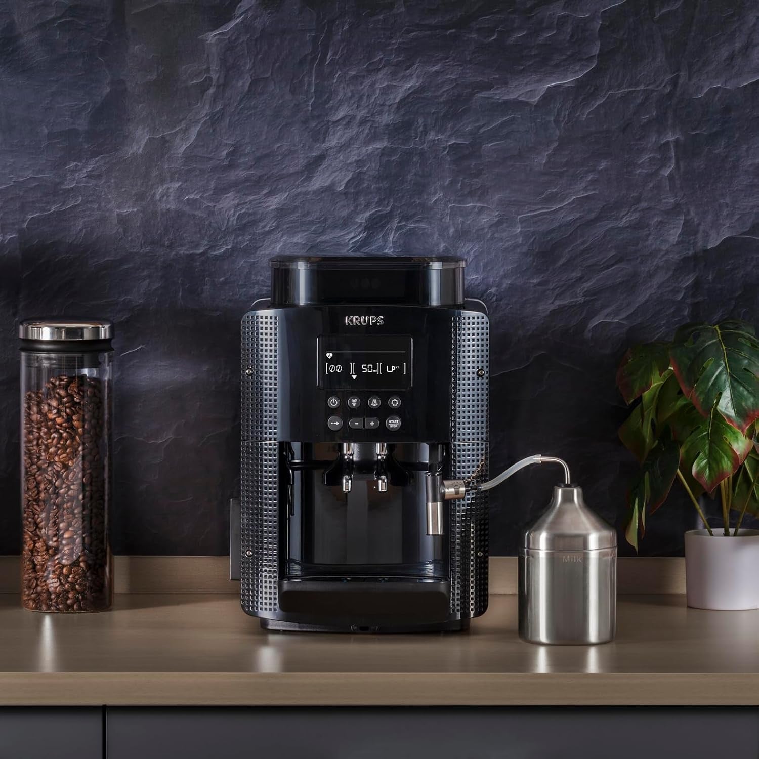 Krups Roma EA81M8 espressomachine 1,7 l, 3 temperatuurinstellingen, 3 gemalen koffietexturen, zwart