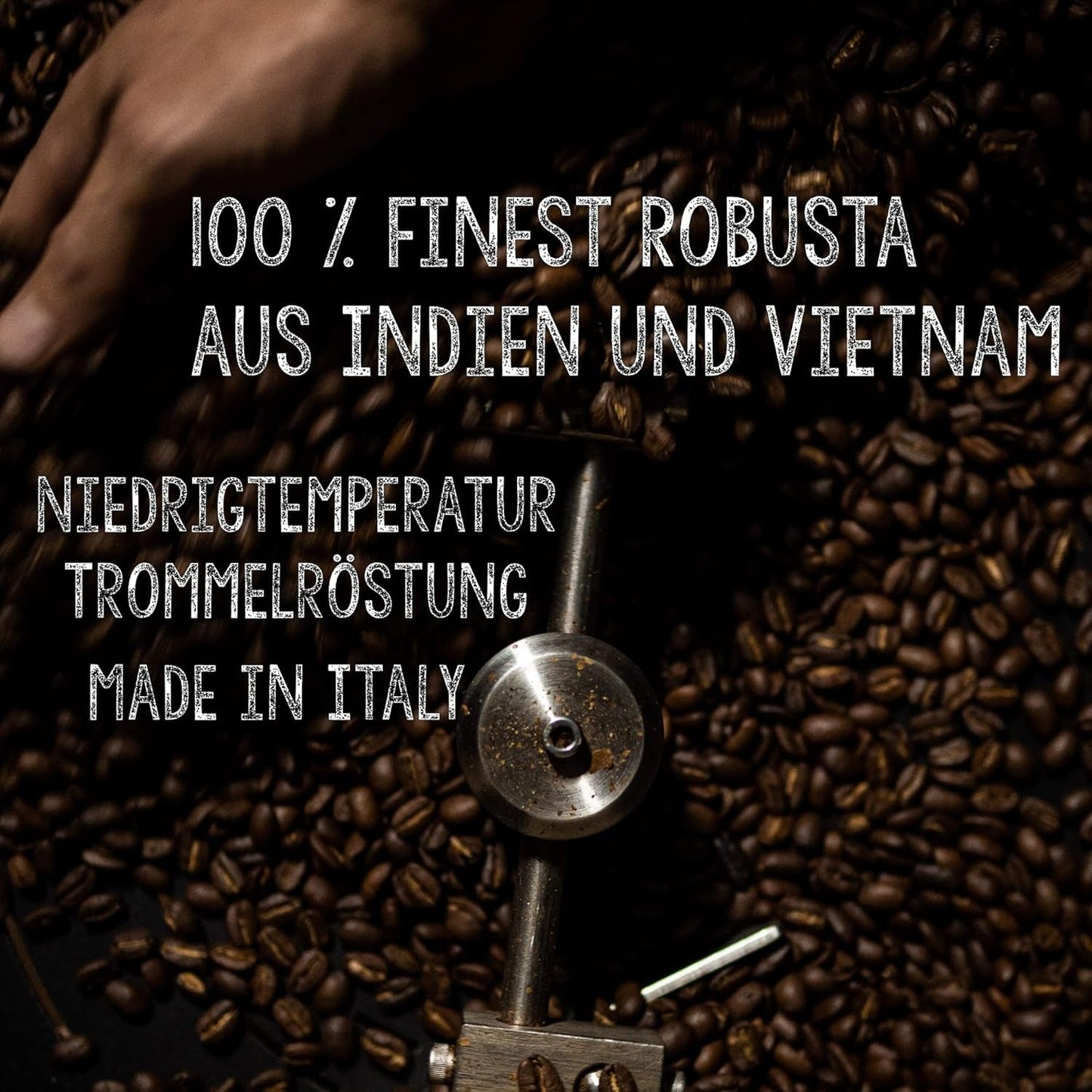 | Kaffeebohnen extra sterk | Espresso 100% Robusta | viel Kaffein wenig Säure | 1000g ganze Kaffee Bohnen | geigeint für Volautomatisch | met Zufriedenheitsgarantie