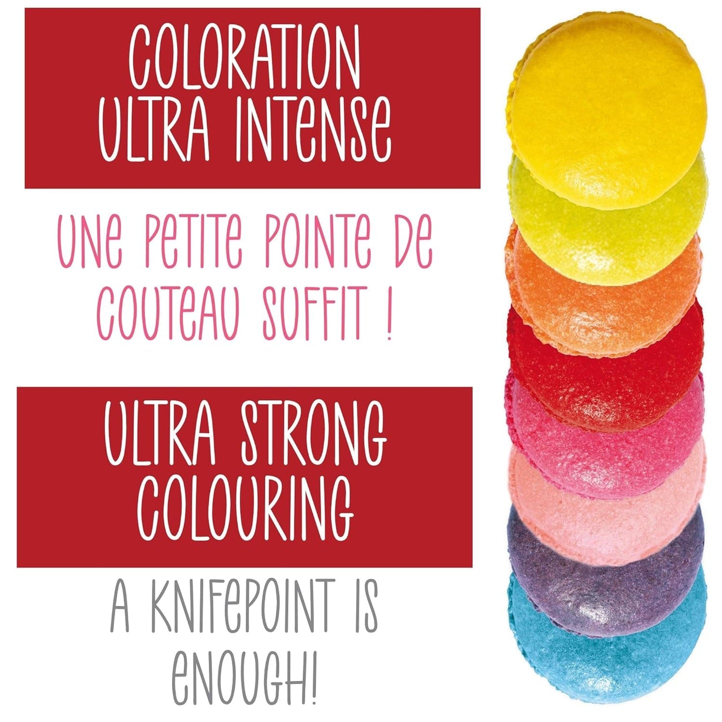 Scrapcooking - Set van 9 poedervormige kleurstoffen voor levensmiddelen - Blauw, Geel, Roze, Paars, Oranje, Limoengroen, Rood, Poederroze, Zwart - Eetbare kleurpoeder voor cakes, muffins, macarons - 4270