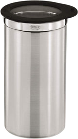 RÖSLE koffiedoos met deksel, roestvrij staal 18/10, 10 cm & koffiemaat, hoogwaardige koffielepel voor eenvoudig doseren van gemalen koffie, roestvrij staal 18/10, 17 x 3,7 x 2,7 cm, zilver Voedselbewaardozen Naty Shop