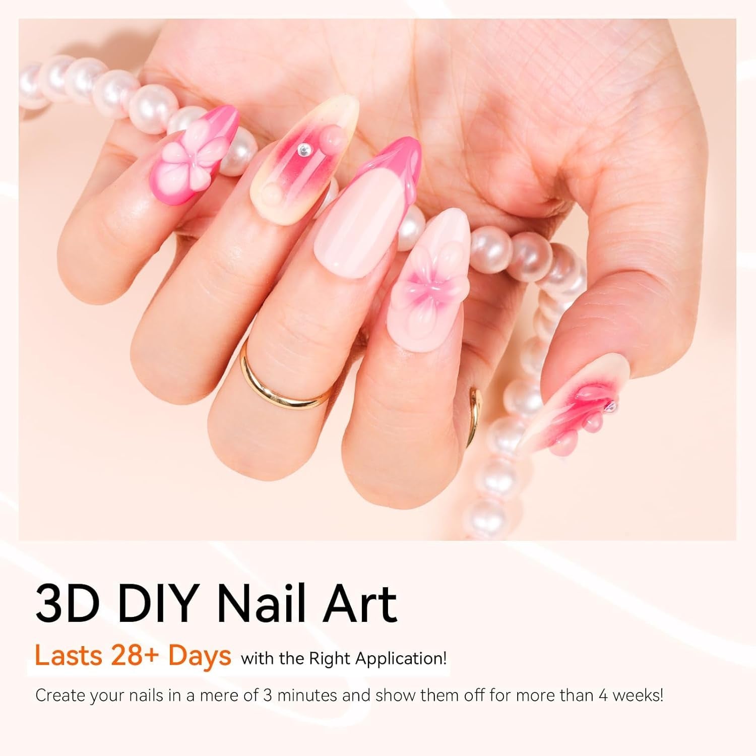 Makartt 3D Nail Art Gel - Strasslijmgel 15G voor nagelsleutelhangers, multifunctionele nagelsculptuurgel voor doe-het-zelf nagelontwerp, nagelsculptuur nagelmodellering thuis (transparant)