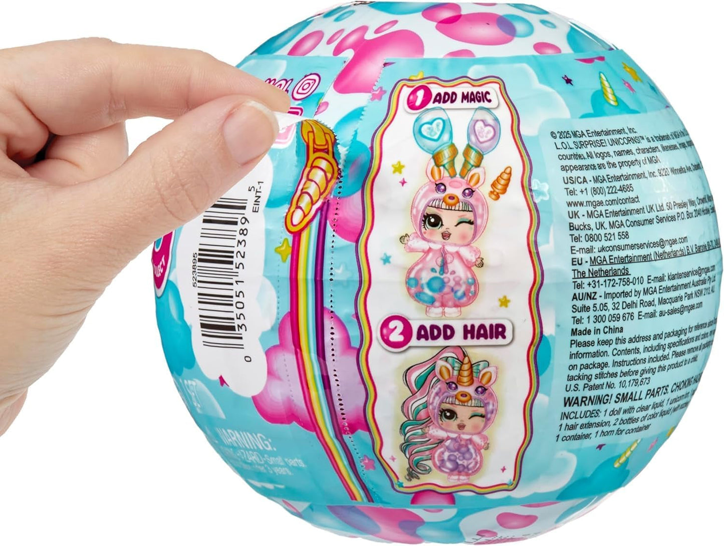 LOL Verrassing! Unicorns Tots - Inclusief 1 pop met doorzichtig lichaam en lavalampeffect, gepantserde verpakking, 8 verzamelpoppen met 2 kleurrijke mixen, voor kinderen vanaf 4 jaar