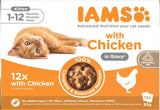 IAMS Delights Kitten Nassfutter - Multipack Katzenfutter mit Hunn in Sauce, hoogwaardige Futter für Junior Kätzchen von 1-12 Monate, 12 x 85 g